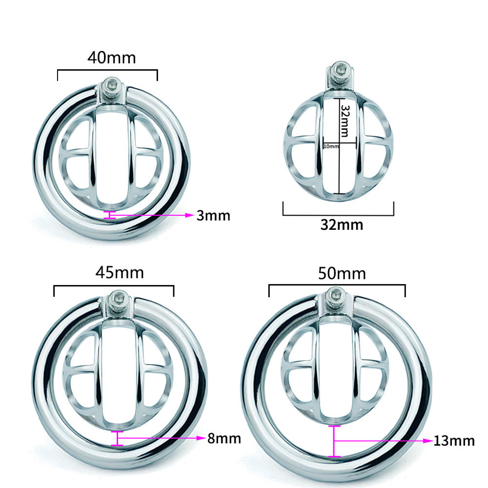 Cage de chasteté en acier inoxydable de 0,98 pouce de long