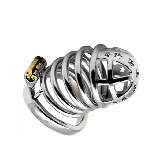 Star Stainless Steel Chastity Cage