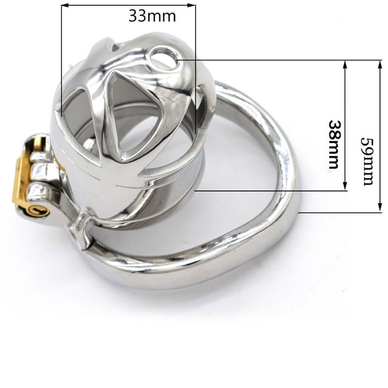 Stainless Steel Chastity Cage 2.3 Inches